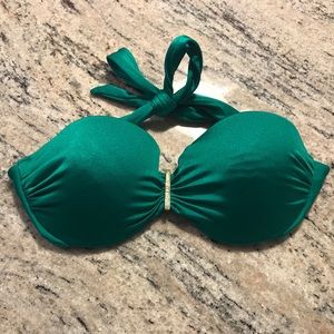 Victoria’s Secret green bandeau halter bikini top